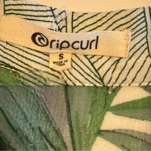 Ripcurl Waterfall Front Kimono Tropical Beach Cover Up Size Small - Picture 7 of 11
